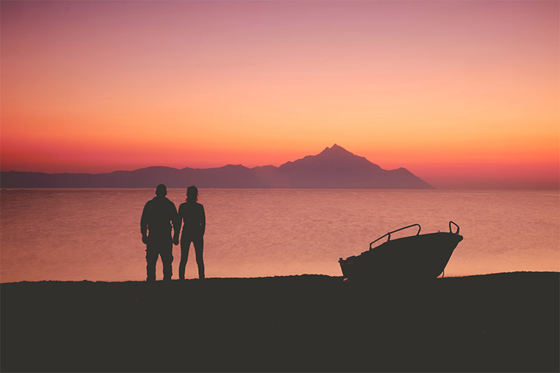 Couple Looking at the Water