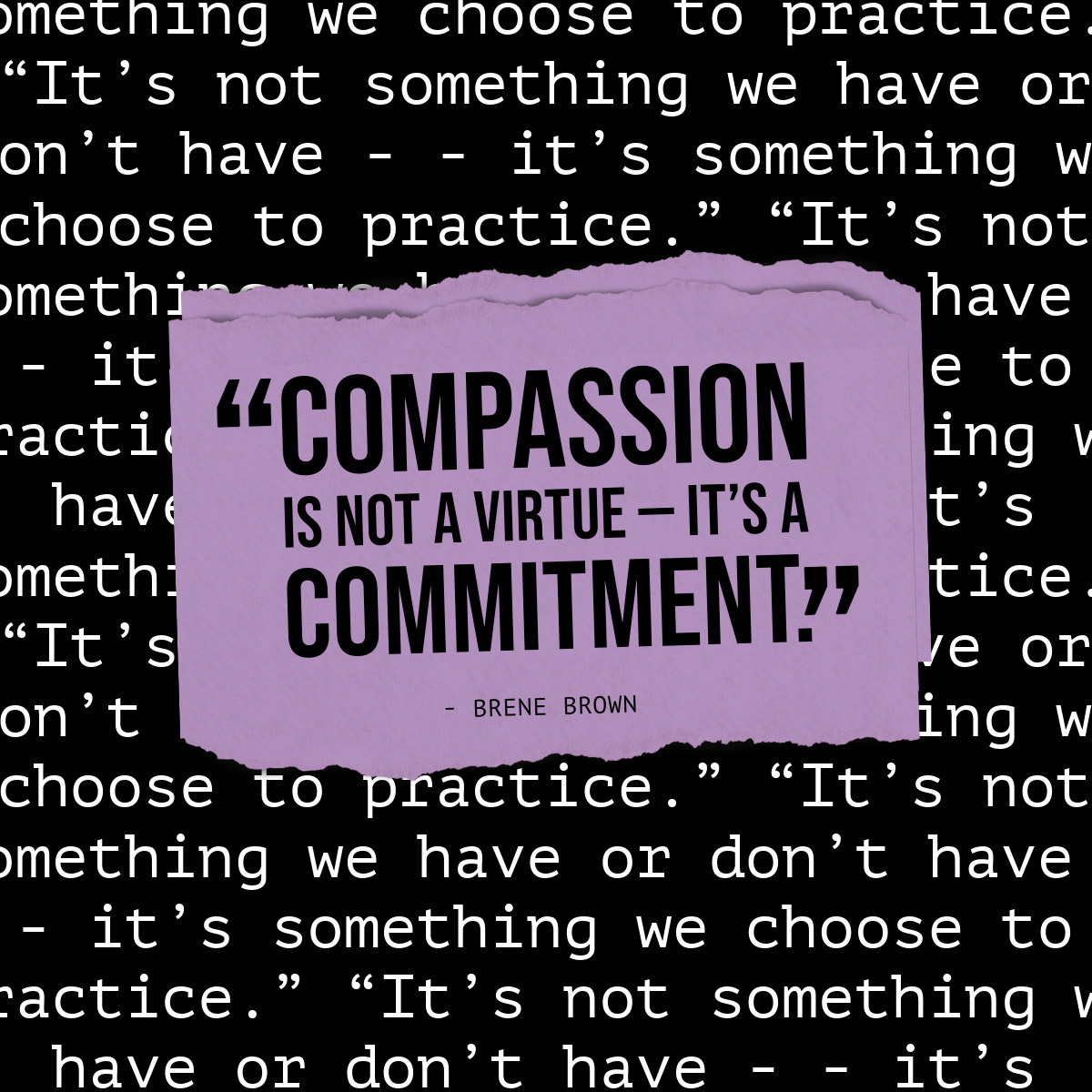 Compassion quote - it's a commitment